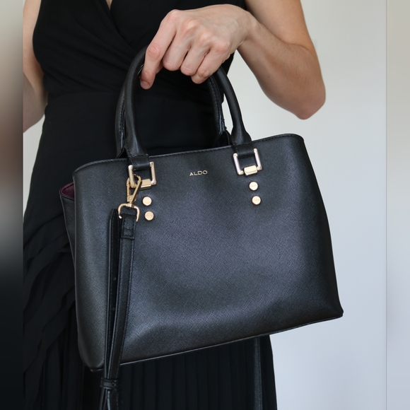 Aldo handbag satchel with crossover strap - Picture 2 of 8